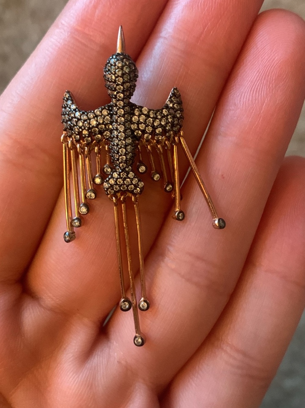 Sterling Silver Phoenix SINGLE Earring